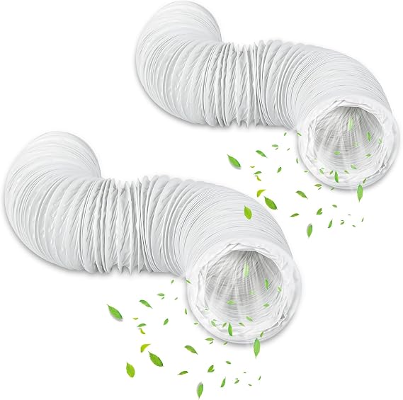2 Pcs Boat Blower Hose, Boat Vent Bilge Blower Exhaust Hose 3 inch 10 Feet for Engine Compartment, Bilge, Head, Galley or Dryer Vent, Exhaust Fan