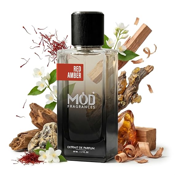 Red Amber Perfume, Men & Women, Extrait De Parfum, 1.7 fl oz, Amber and Floral, Handcrafted in USA