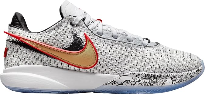 Nike Lebron 20 XX Men's Basketball Shoes, White/Metallic Gold Black