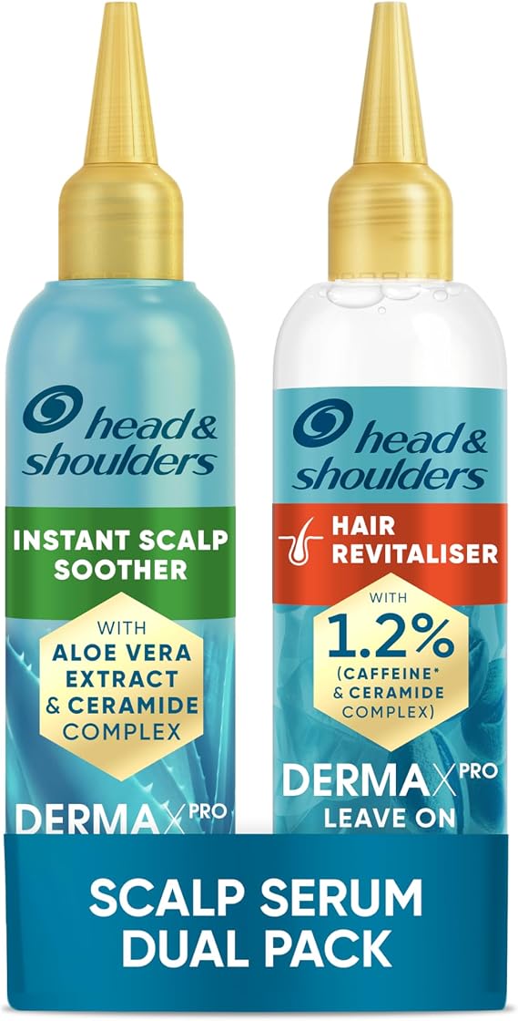 Head & Shoulders DermaXPro Duo: Instant Scalp Soother Serum with Aloe Vera Extract & Ceramide Complex for Itchy Scalp. and Hair
