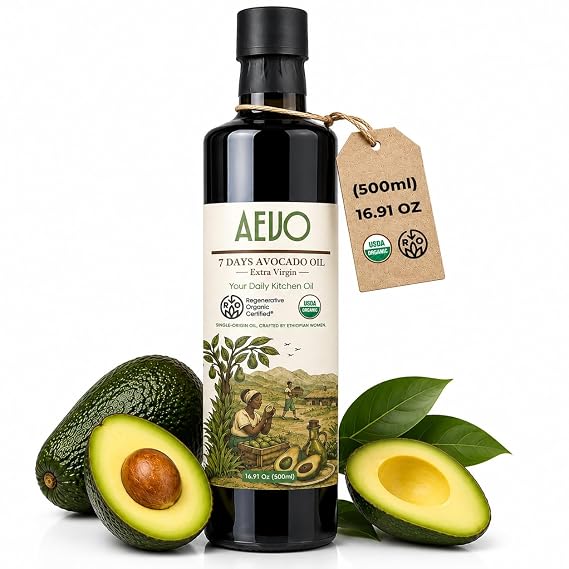 7 Days Extra Virgin Organic Avocado Oil, Cold Pressed from Pulp - 16.91 Oz