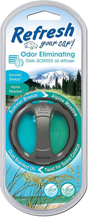 Refresh Your Car! E300864804 Dual Scent Diffuser, Alpine Meadow/Summer Breeze | Alpine Meadow/Summer Breeze