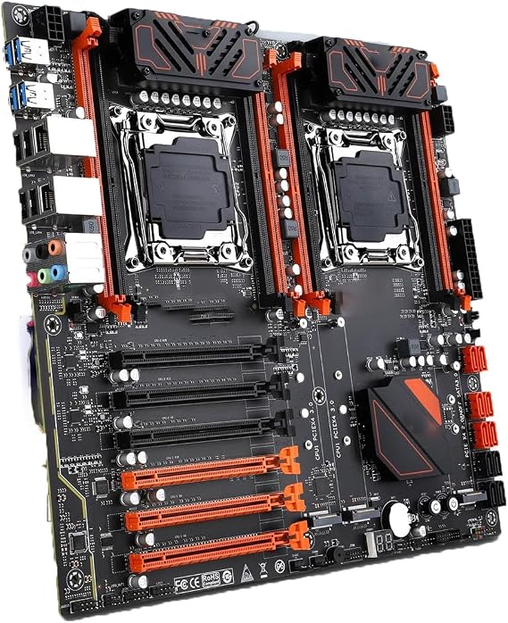 Computer Motherboards Fit for HUANANZHI X99 F8D Plus LGA 2011-3 XEON Motherboard with Intel E5 2696 V3*2 with 4 * 16G DDR4 RECC Memory Combo Kit Set
