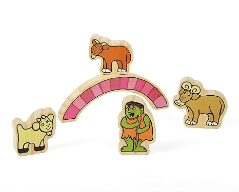 Yellow Door The Billy Goats Gruff Wooden Character Set | 3 Goat Fairy Tales | Set of Five Wood Toy Figures | Develop Early Language and Story Telling Skills | Toddler Educational Toy | 18m +
