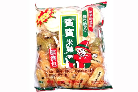 Bin Bin Crispy Rice crackers (Regular 15.8 oz, 1 Pack)