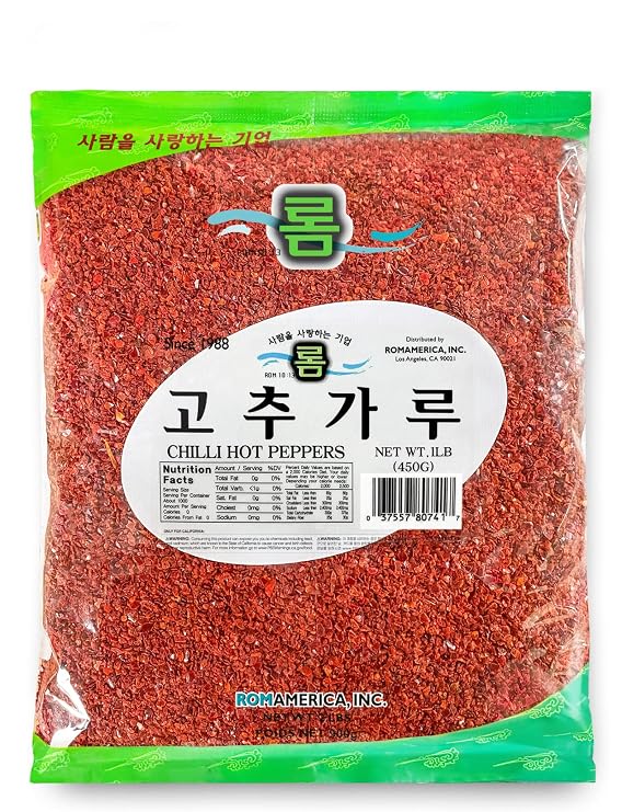 Korean Red Chili, Gochugaru, Hot Pepper Coarse Powder Flakes (1 Lb)