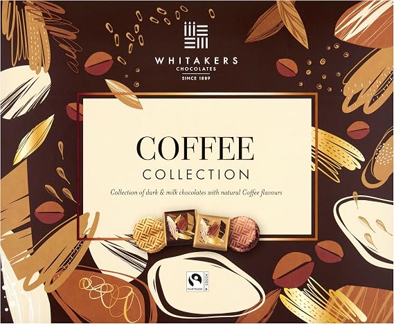 Whitakers Coffee Collection Chocolates, Belgian Milk and Dark Chocolate Box, 165g