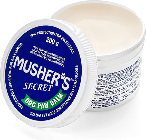 Musher's Secret Dog Paw Wax, Non-Toxic & Natural Dog Paw Protector, 200g | Lick-Safe Dog Paw Balm, Paw Moisturizer for Dogs for Dry, Cracked Paws, Protection from Hot Pavement, Snow & Rough Terrain