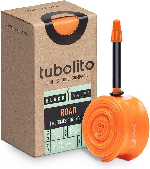Tubolito Road 700C x 18-32mm, 42mm / 60mm / 80mm Tube | Light, Strong & Compact | Rim & Disc Brake Compatibility | 2X Puncture Protection