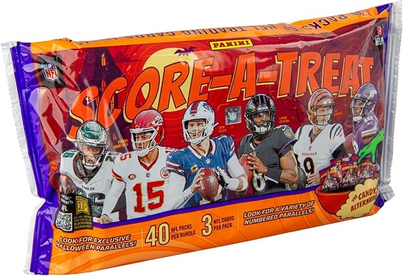 202526 Panini Score A Treat NFL Halloween Treat Packs Official Trading Cards Trick-or-Treat Candy Alternative Limited Edition Football Cards for Kids