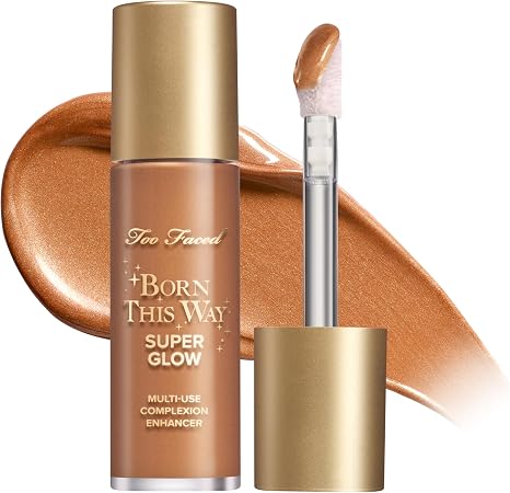 Too Faced Born This Way Super Glow Multi-Use Highlighting Skin Enhancer | Hydrating, Natural, All-Over Glow with Luminous Finish for Lit-From-Within Skin | Non-Greasy + Blendable, 30 ml