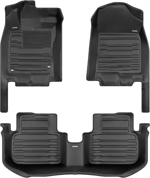 TuxMat - for Honda Civic Sedan 2022-2027 Models - Custom Car Mats - Maximum Coverage, All Weather, Laser Measured - This Full Set Includes 1st and 2nd Rows