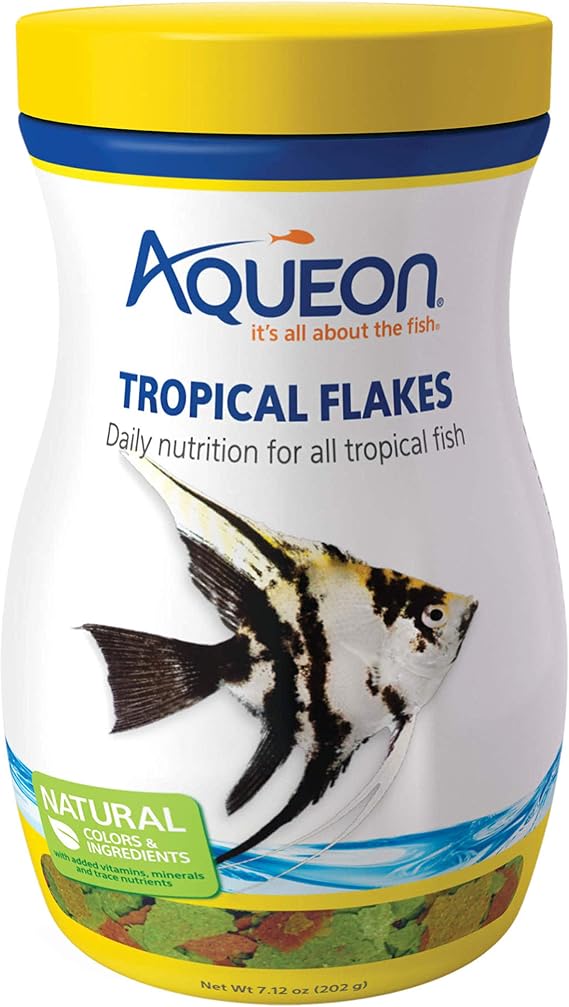 Aqueon Natural Tropical Fish Food Flakes, 7.12 Oz