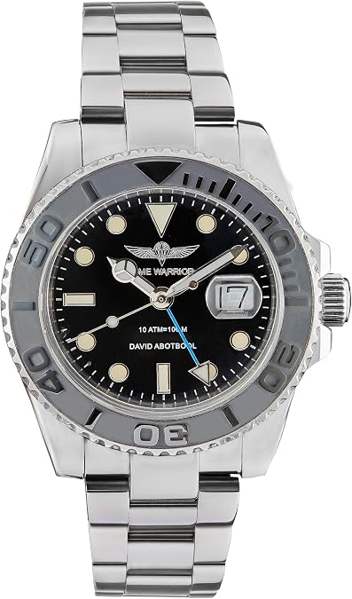 GMT Master Automatic Watches for Men, Stainless Steel Watch, Water Resistant Watches, Ceramic Rotating Bezel, Luminous, Sapphire Glass