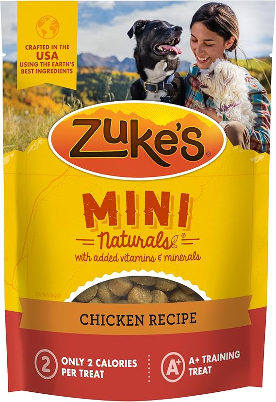 Zukes Mini Naturals Dog Training Treats for Dogs, Pet Treats Made with Real Chicken, 16 oz