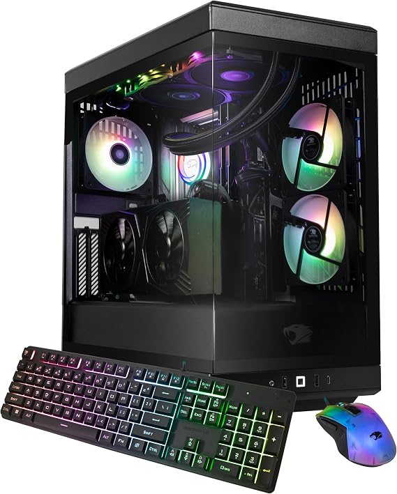 iBUYPOWER Y40 Gaming PC Desktop Computer Intel Core Ultra 7 265F CPU, NVIDIA RTX 5070 12GB GPU,32GB DDR5 Non-RGB 5200MHz RAM, 1TB NVMe SSD, Windows 11 Home, Gamer Keyboard and Mouse-Y40BI7N5701