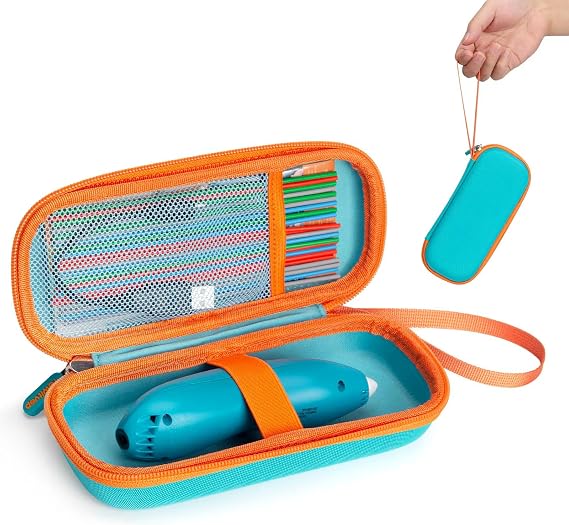 Case for 3Doodler Start+ Essentials 2024, 3D Pen Set for Boys and Girls, Art Activity Set Storage Organizer, Educational STEM Toy Holder, Filament Refill, Doodle Pad and Cable Case Only