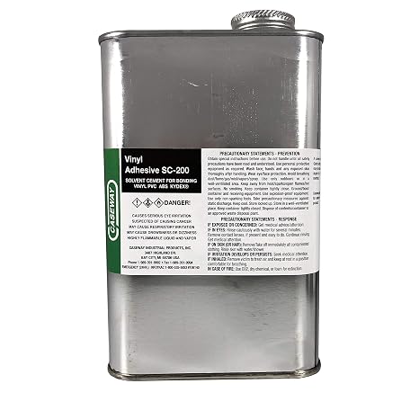 SC-200 Rigid Vinyl & PETG Adhesive Solvent Cement - Quart (32 fl oz)