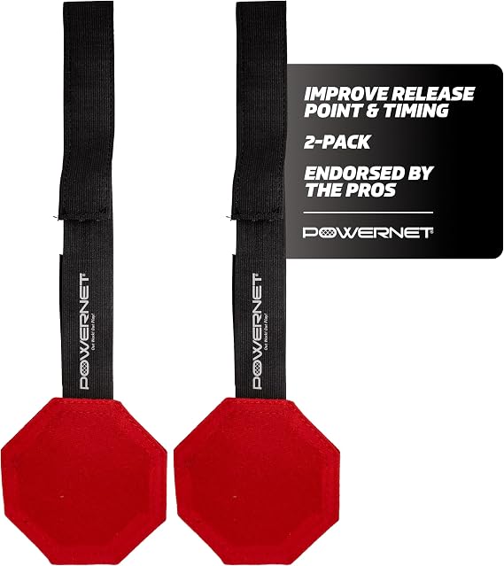 PowerNet Windmill Trainer Softball Pitching Aid, Improves Release Point & Timing, Instant Feedback Softball Training Equipment, Adjustable Pitching Trainer, 2 Pack