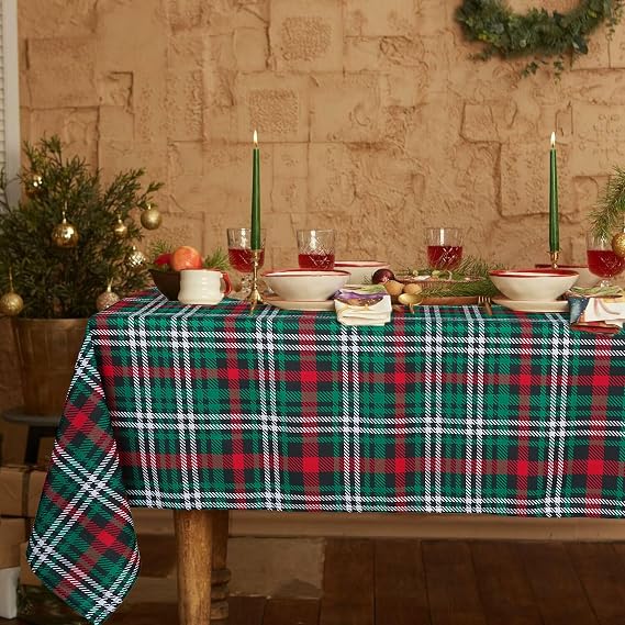 Bnejvif Christmas Tablecloth, Christmas Table Cloth Holiday Tablecloth for Christmas Decor
