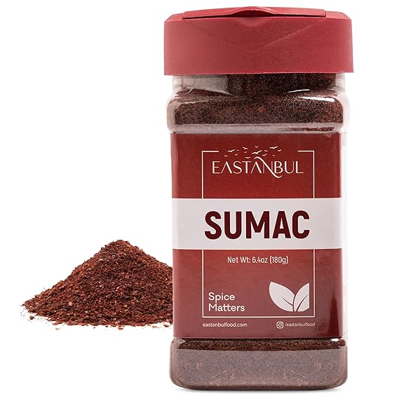 Eastanbul Sumac Spice Powder, Ground Sumac, Tangy Citrus, Vegan, 6.4oz