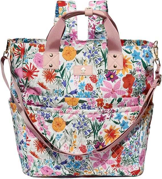 ESVAN Diaper Tote Bag Totepack Backpack Crossbody Bag 3 in 1 for Women Laptop Backpack Multifunctional with Insulated Pockets