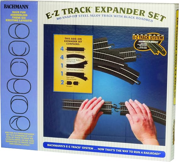 Bachmann Trains E-Z Track Layout Expander Set Steel Alloy Rail HO Scale