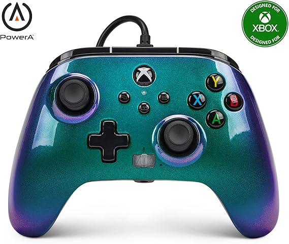 Domestic Genuine Product PowerA Enhanced Wired Controller Aurora Dual Vibration Function Xbox Series X|S Xbox One PC Official License Acquisition for Windows 10/11 XBGP0020-01