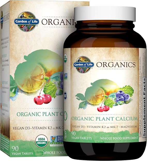 Garden of Life Organics Plant Calcium Supplement, 90 Count