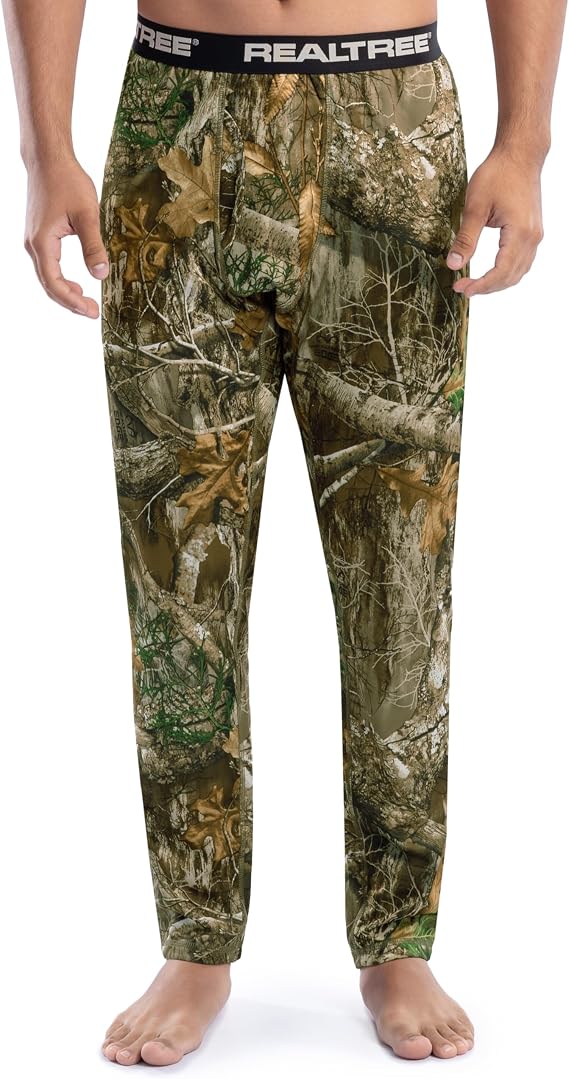 Realtree Men's Heavyweight Fleece Thermal Underwear Long Johns Bottom
