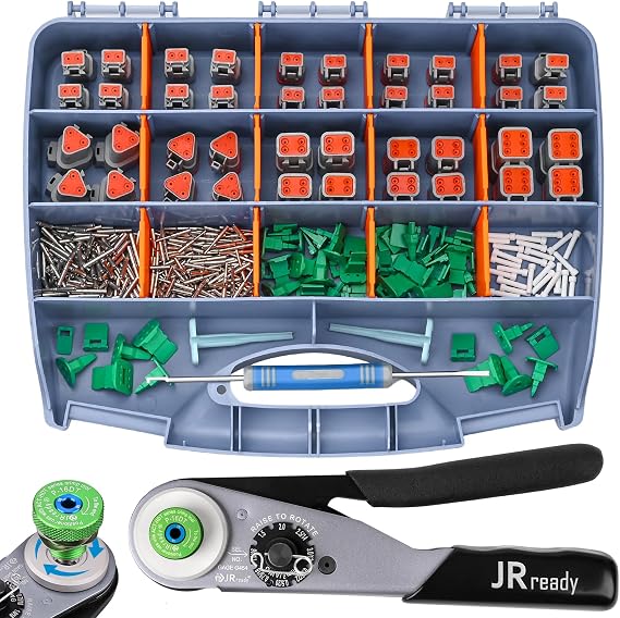 JRready DW5011 Deutsch Connector Kit, 2/3/4/6 Pin DT Connecors