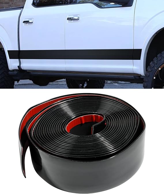 ESEWALAS 16Ft Self Adhesive PVC Car Decal Sticker,Automotive Side Exterior Edge Lip Protect Sticker,Car Exterior and Interior Molding Trim,Scratchproof Tape,Decorative Strip (2inch)