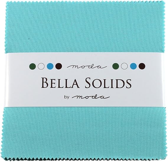 Moda Bella Solids Robins Egg Blue 9900-85 Charm Pack 5" Quilt Squares