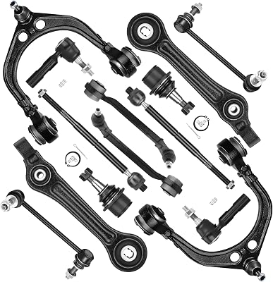 Front Control Arm wBall Joint for Chrysler 300 2005-2010, Dodge Challenger 2008-2010, Charger 2006-2010, Magnum 2005-2008, 2WD RWD, Sway Bar End Link Suspension kit Replaces K620177 K620178 14PCS