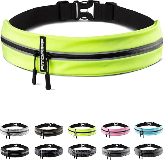 Fitgriff Running Belt for Men & Women - Secure Jogging Pouch for Phone, Keys & Essentials - For All Cell Phones