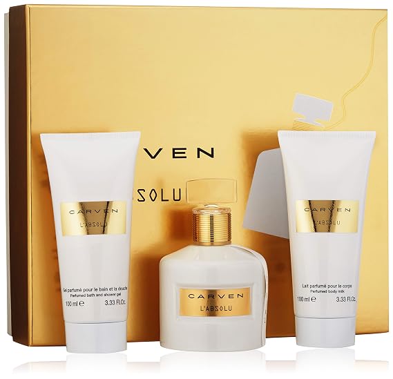 Carven Labsolu By Carven for Women - 3 Pc Gift Set 3.33oz Edp Spray, 3.33oz Perfumed Body Milk, 3.33oz Perfumed Bath & Shower Gel, 3count