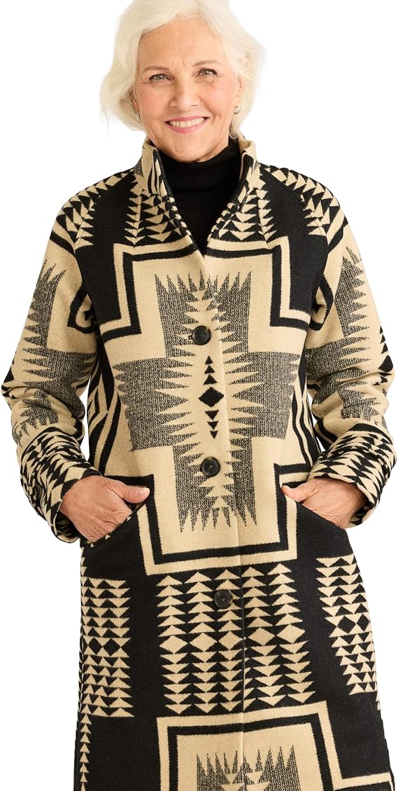 Pendleton Women's Timberline Jacquard Wool Coat