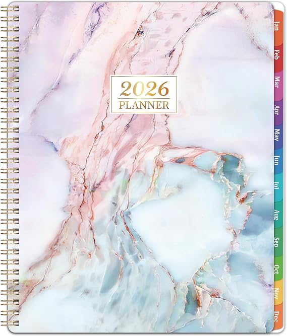 2026 Planner - 2026 Planner Weekly and Monthly, 2026 Calendar Planners 8.5x11, Weekly Monthly Planners with Colorful Tabs, Inner Pocket