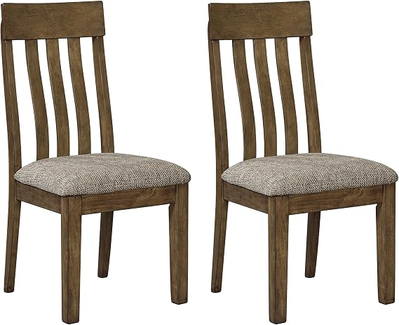 Signature Design By Ashley Flaybern Upholstered Rustic Dining Side Chair, 2 Count, Brown