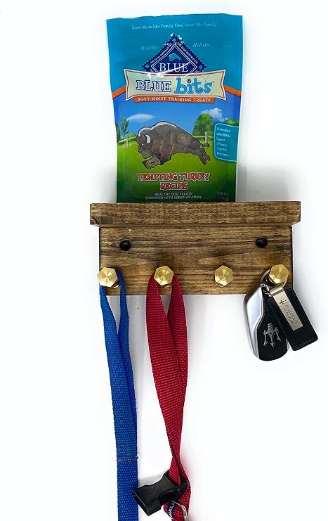 Rustic Wood Wall Mount Coat Rack Brass 4 Hooks Shelf 