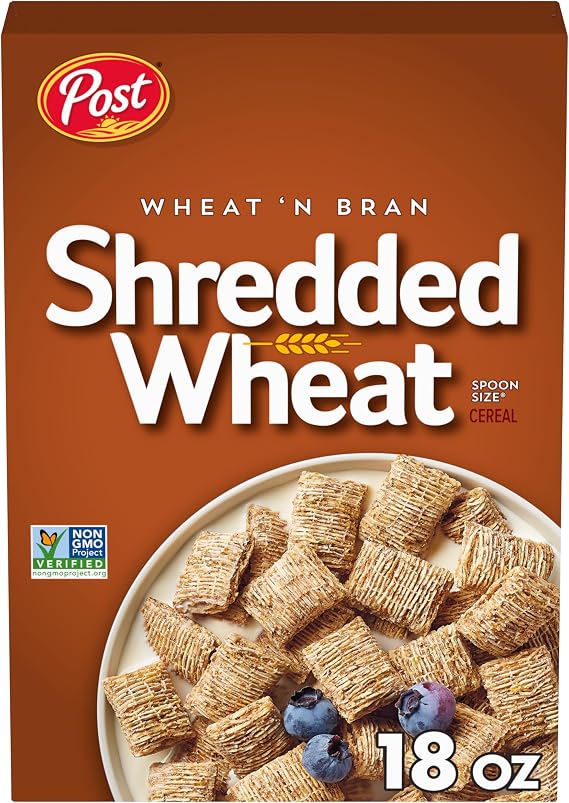 Post Wheat n Bran® Shredded Wheat Breakfast Cereal, 18 oz Box