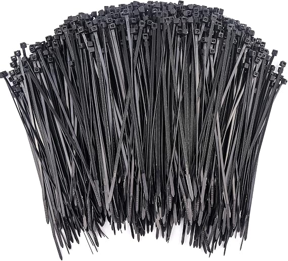 1000 Pcs Zip Ties, 6 Inch Self-Locking Nylon Cable Ties, Premium Heavy Duty Plastic Wire Ties Wraps for Indoor and Outdoor (Black)