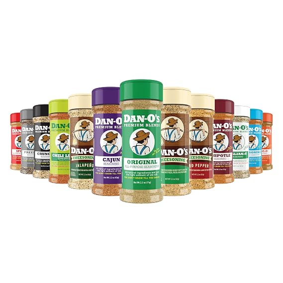 Dan-Os Ultimate Flavor Discovery Pack 13 Bottle Seasoning Variety Set Original, Spicy, Chipotle, Cheesoning, Cajun, Italian-O, Tac-O, SEA-soning & More All Purpose Spice Collection