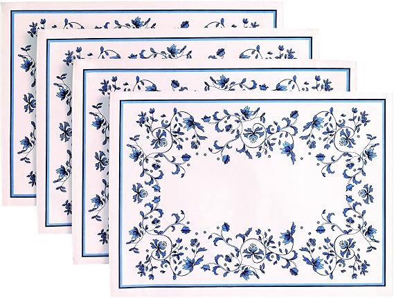 Spode - Placemats, Chic Table Decor, Set of 4 (Portofino Blue)