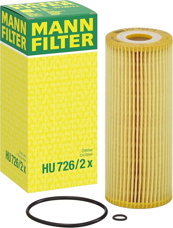 Mann Filter HU 726/2 x Cartridge Oil Filter Replacement Compatible With SEAT Alhambra (2003-2006), Volkswagen Beetle (1998-2006), Beetle Cabrio (2006), Golf (1999-2006)
