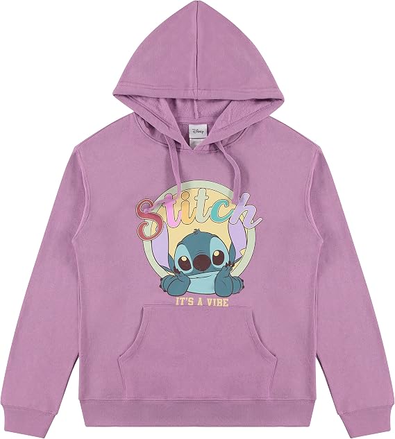 Disney Ladies Lilo and Stitch Sweatshirt - Ladies Classic Lilo and Stitch Hoodie Sweatshirt