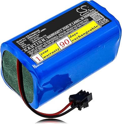 14.4V 2600mAh H18650CH-4S1P SUN-INTE-273 Battery Replacement for Goovi D382 Ionvac SmartClean 2000 Denkee 600 DK600 X500,X500 Pro DK600 MAX DK700 X500 Simum X586 SUN-INTE-172 CMICR18650F8M7-4S1P