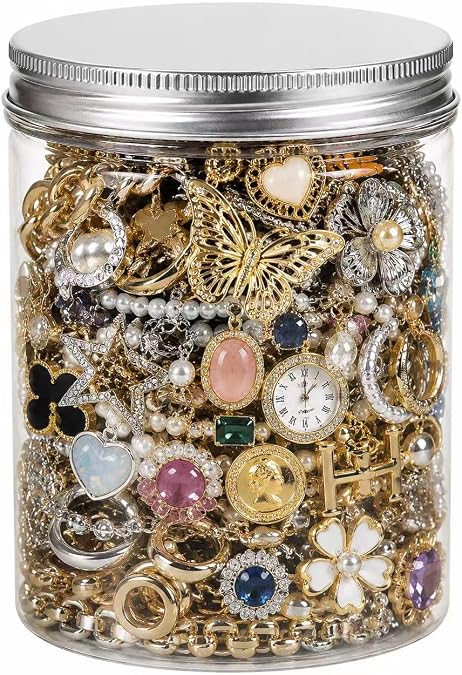 Jewelry Jar Gift 20Pcs Set, Stylish & Versatile Collection of Exquisite Earrings, Necklaces, Hair Clips, and Rings