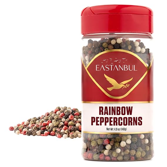 Eastanbul Rainbow Peppercorns for Grinder Refill, Natural, Vegan, 4.9oz