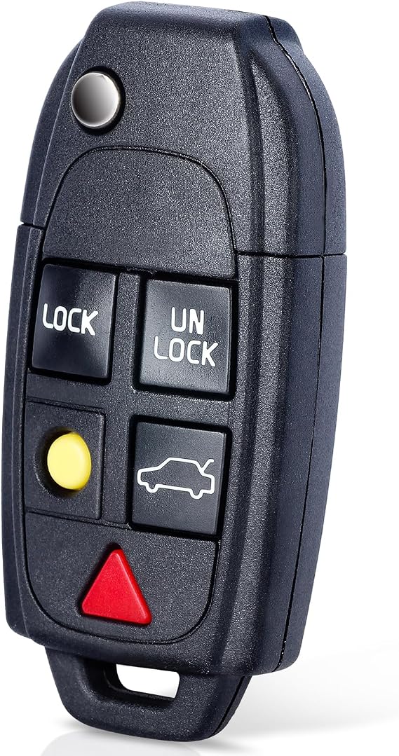 Keyecu Modified Flip Floding Remote Key Shell for S60 S70 S80 S90 V70 Case FOB 4+1 Button